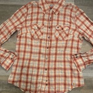 Carhartt Women’s L (12-14) Plaid Top Button Up Shirt